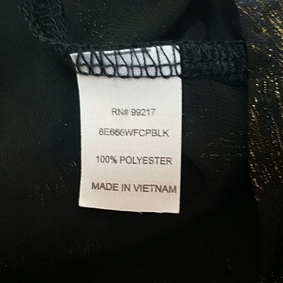 Charming Charlie Gold & Black Sheer Top (M) - Picture 4 of 4